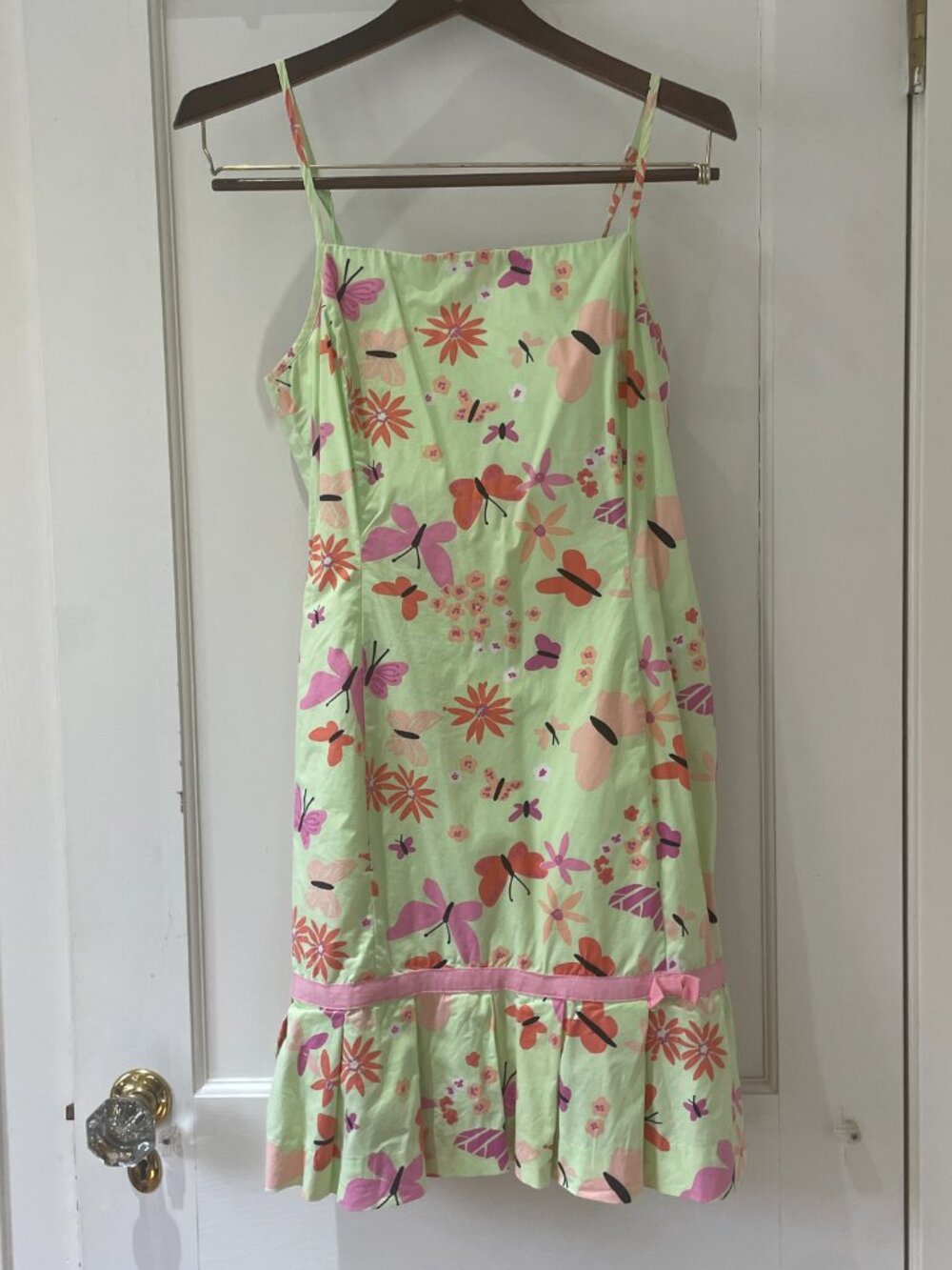 Lilly Pulitzer spaghetti strap dress. Butterfly Theme Size 4 Cotton - Picture 2 of 10